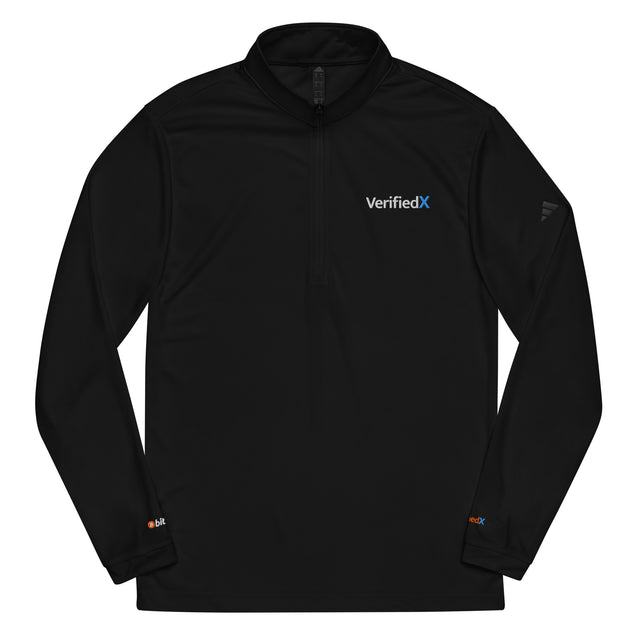 VFX Summit Quarter Zip, a black quarter-zip pullover, front view